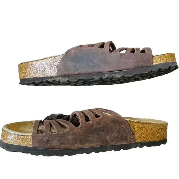 Birkenstock Brown Granada Mocha Strappy Sandals SZ 7-7.5 - Picture 12 of 14